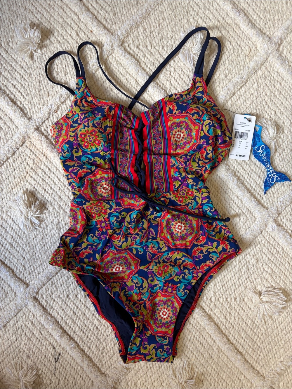 Skinny Dippers One-Piece Swimsuit - Multicolor Paisley Print